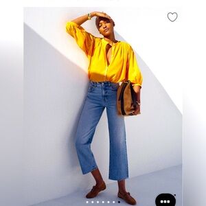 NWT Madewell The Perfect Vintage Wide Leg Crop Jean size 23 petite